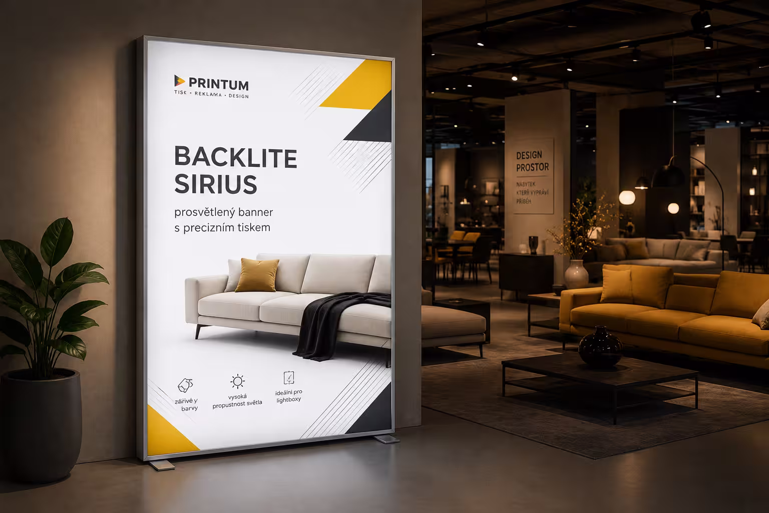 Lightbox Sirius plátno – bavlněná tkanina do podsvícených rámů