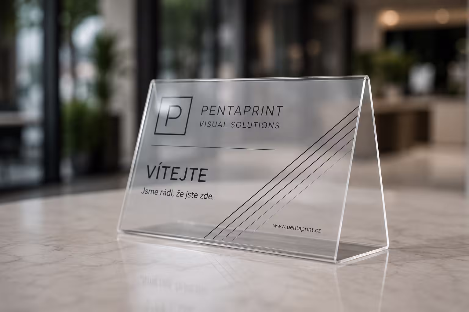 Pentaprint bílý – tenká lehká deska pro UV tisk