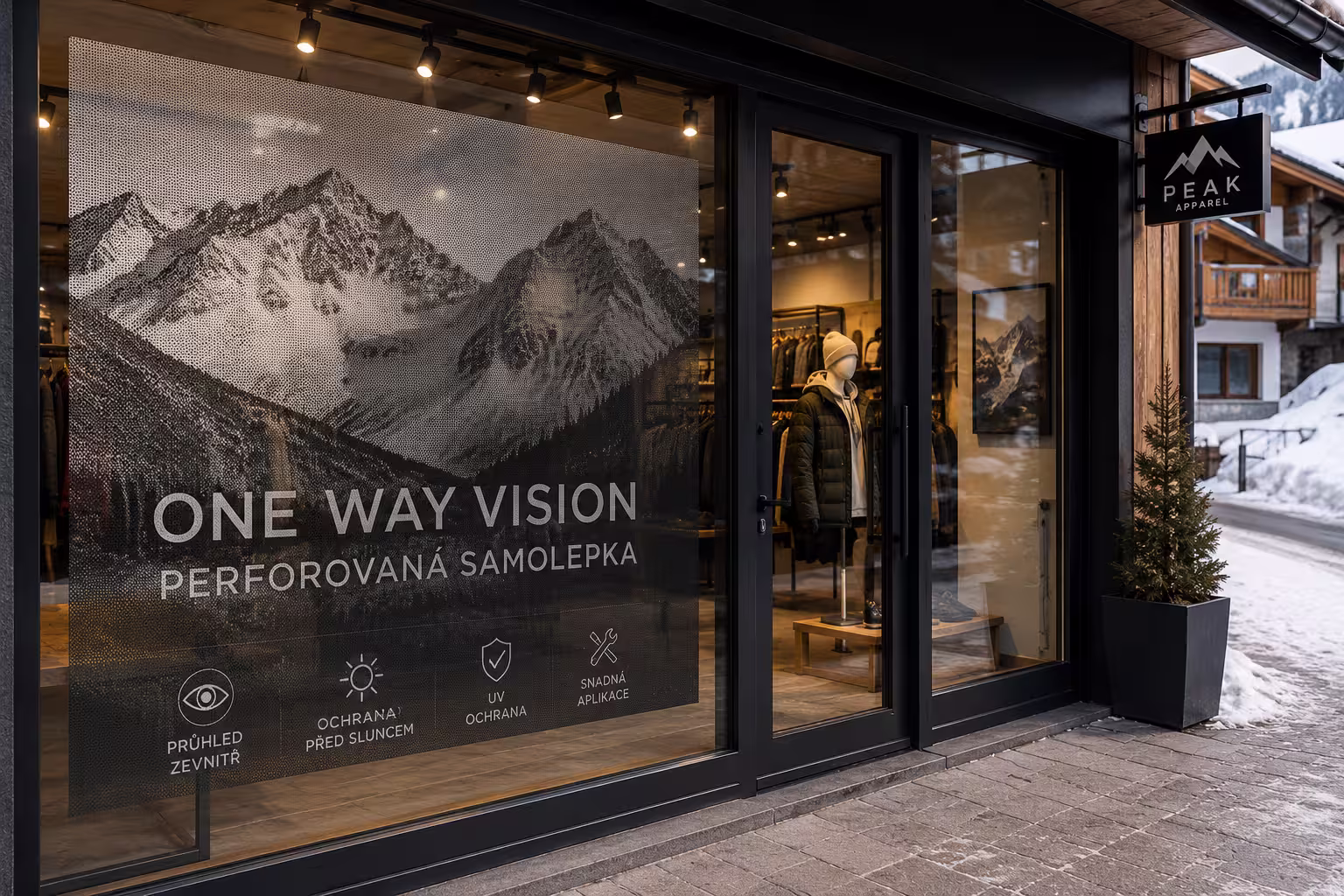 One Way Vision – děrovaná fólie na výlohy